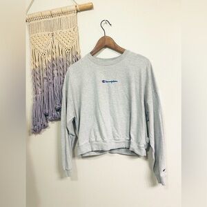 Champion-Light Grey Long Sleeve Top-Size: Medium